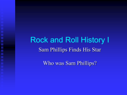 Rock and Roll History I