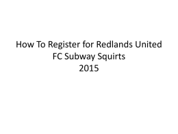 How To Register for Redland City Futsal 2014