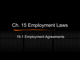 Ch. 15 Employment Laws - Easton Area School District
