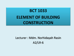 Introduction to Building - Civil Engineering Society