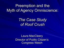 Preemption and the Myth of Agency Omniscience: The Case