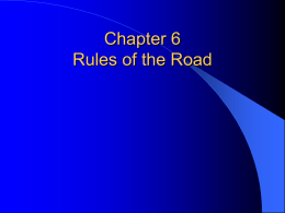 Chapter 6 Rules of the Road - Welcome to The Learning Page