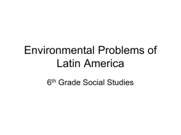 Environmental Problems of Latin America