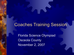 Coaches Training Session - Osceola County School District