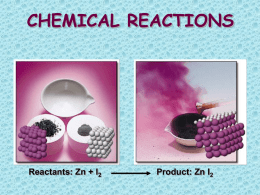 Chemical Reactions - Treasure Mountain: Welcome to