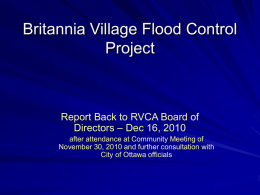 Britannia Village Flood Control Project