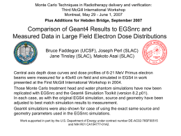 Comparison of Geant4 Results to EGSnrc and Measured Data