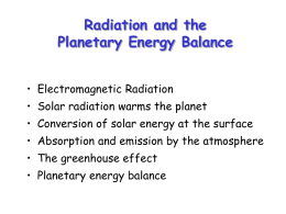 Planetary Energy Balance and Radiative Transfer