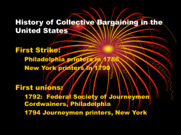 History of Collective Bargaining in the United States