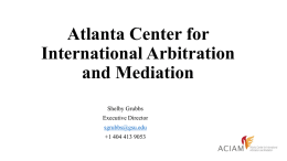International Arbitration Center