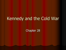 Kennedy and the Cold War - Belgrade-Brooten