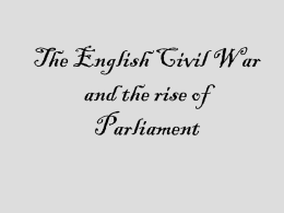 England and the Triumph of Parliament