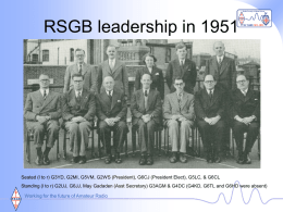 RSGB leadership in 1951