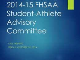 2011-12 FHSAA Student-Athlete Advisory Committee