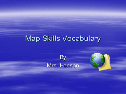 Map Skills Vocabulary - Kentucky Department of Education
