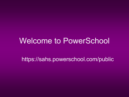 Welcome to Powerschool - St. Anthony High School