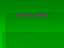 RUBY LASER - StudyVilla