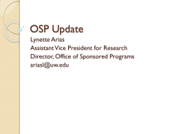 OSP Action Teams - University of Washington