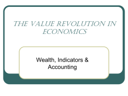 The Value Revolution in Economics