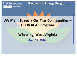 USDA Renewable Energy Programs