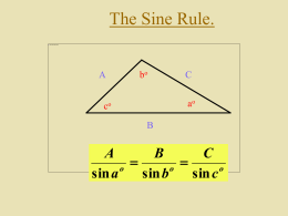 The Sine Rule. - Stobies Maths Mix