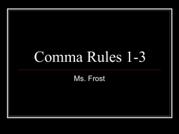 Comma Rules 1-3 - Robertson County
