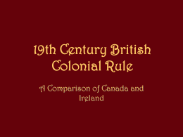 PowerPoint Presentation - 19th Century British Colonial Rule