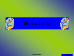 General Rule - TeachNet Ireland