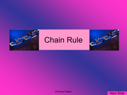 Chain Rule - TeachNet Ireland