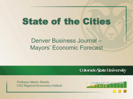 State of the Cities - Colorado State University