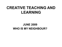 CREATIVE TEACHING AND LEARNING