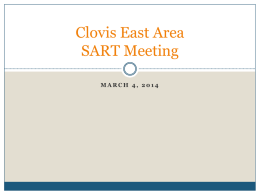 Clovis East Area SART Meeting