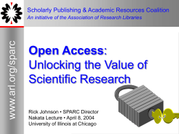 Scholarly Publishing & Academic Resources Coalition An