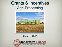 Grants & Incentives Agri