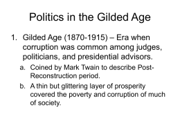 Politics in the Gilded Age