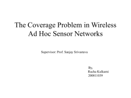 The coverage problem in wireless ad hoc networks