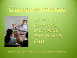 10 Tips for Survival in the Classroom