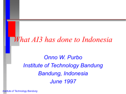Indonesian AI3 Activities
