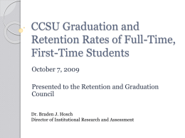 CCSU Graduation and Retention Rate Update