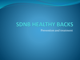 SDNB HEALTHY BACKS - School District of New Berlin