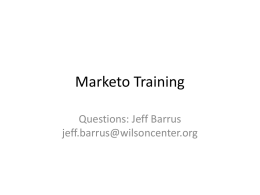 Marketo Training