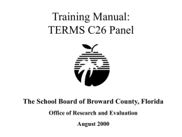 Terms Training - Broward County Public Schools