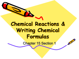 PowerPoint Presentation - Chemical Reactions & Writing