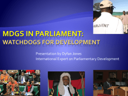 Parliamentary Engagement with the MDGs