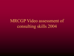 The Consulting Skills Component: The Video