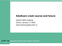 EduRoam crash course