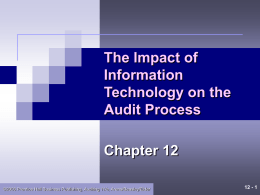 Chapter 12 &ndash; The Impact of Information Technology on the