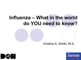 PANDEMIC INFLUENZA - Center for Infectious Disease