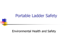 Portable Ladder Safety - Bowling Green State University