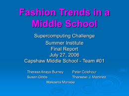 Spread of trends in a middle school